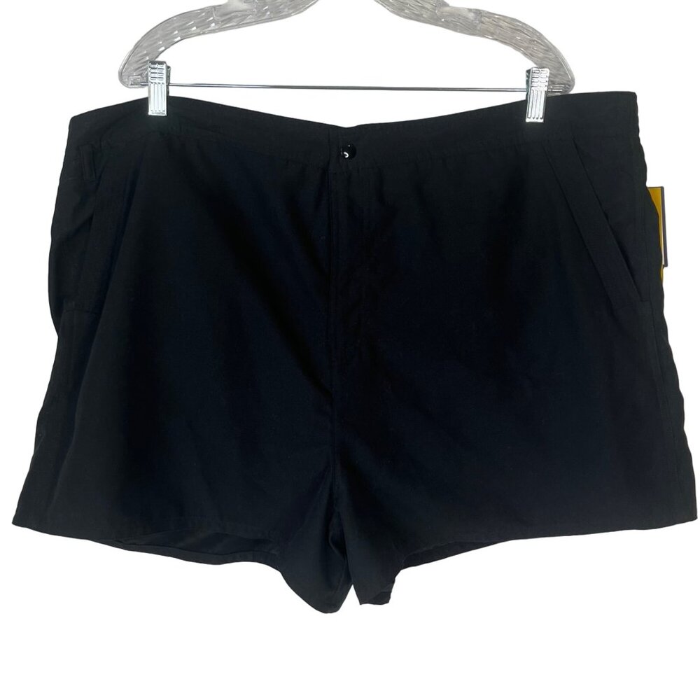Croft‎ & Barrow Swim Shorts Womens 22W Black New Tummy Trimmer